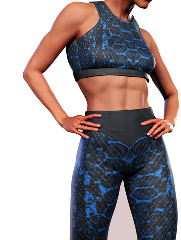 Blue Python Activewear Set-Activewear Set-bootysculpted